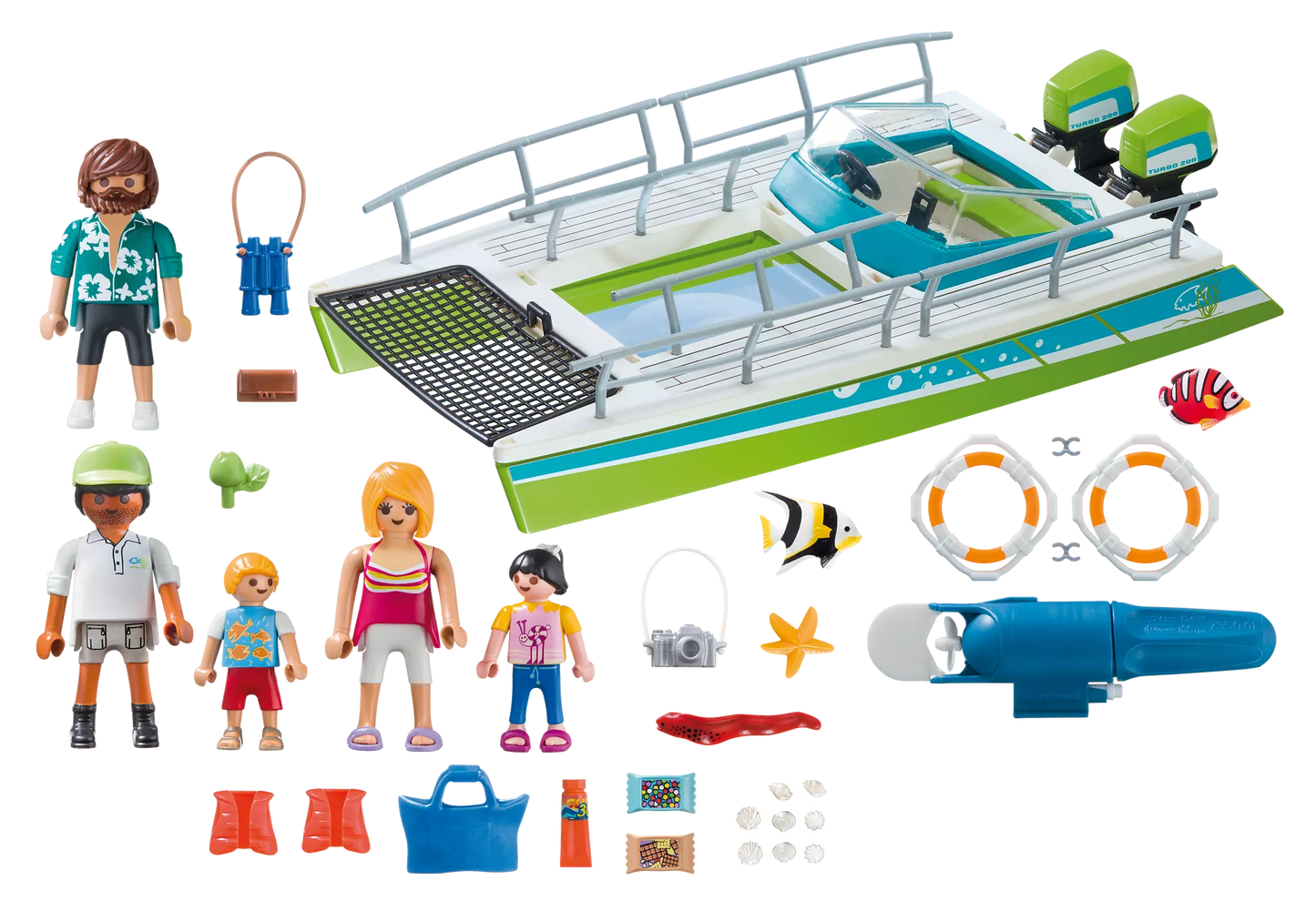 Playmobil 9233 Sports & Action Glasbodenboot mit Unterwassermotor - plegobil
