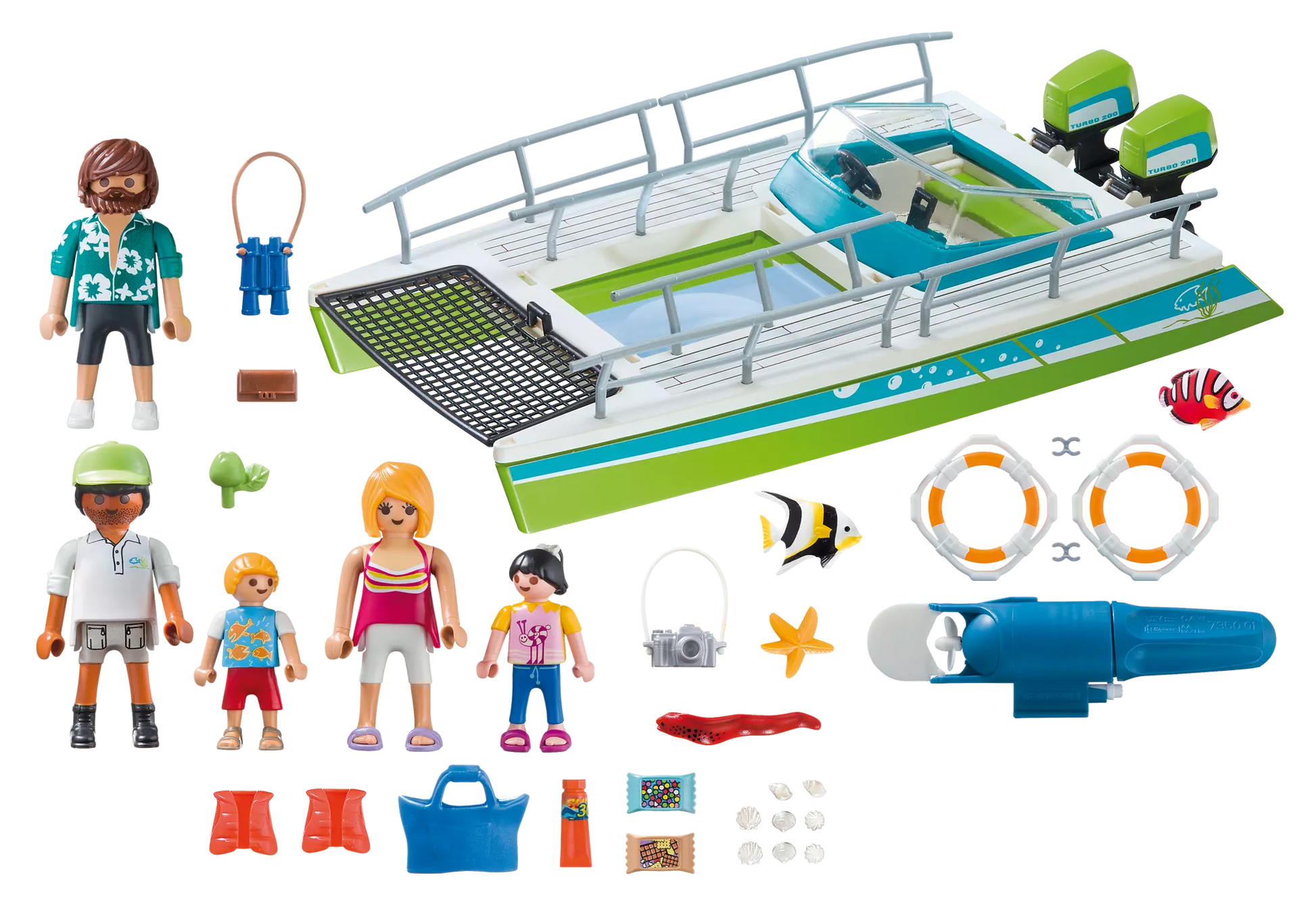 Playmobil 9233 Sports & Action Glasbodenboot mit Unterwassermotor - plegobil