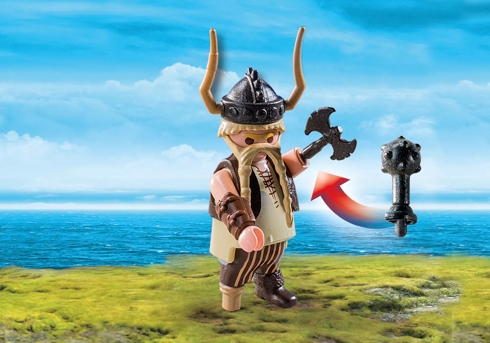 Playmobil 9245 Dragons Grobian mit Katapult - plegobil