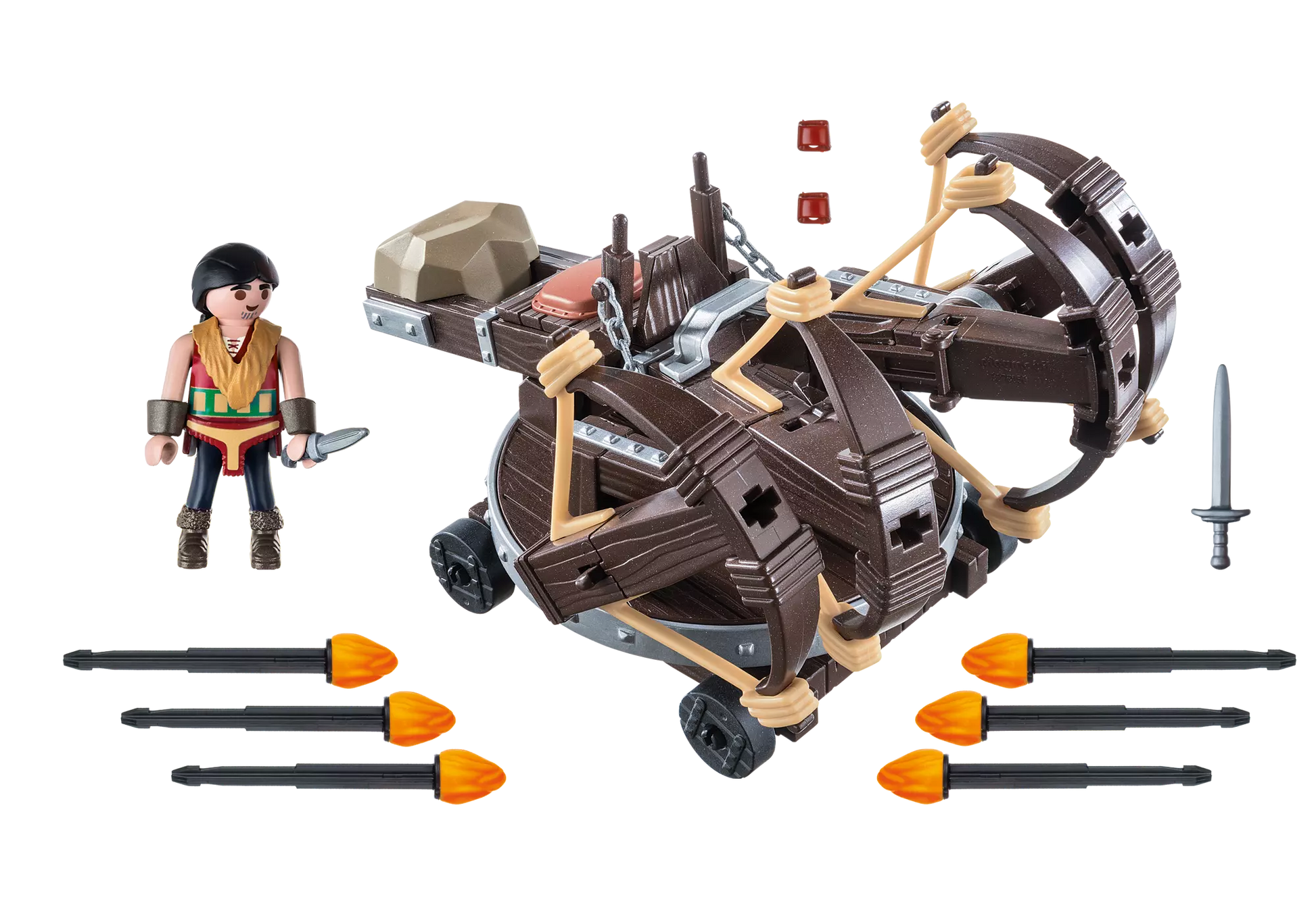 Playmobil 9249 Dragons Eret mit 4-Schuss-Feuer-Balliste - plegobil