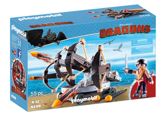 Playmobil 9249 Dragons Eret mit 4-Schuss-Feuer-Balliste - plegobil