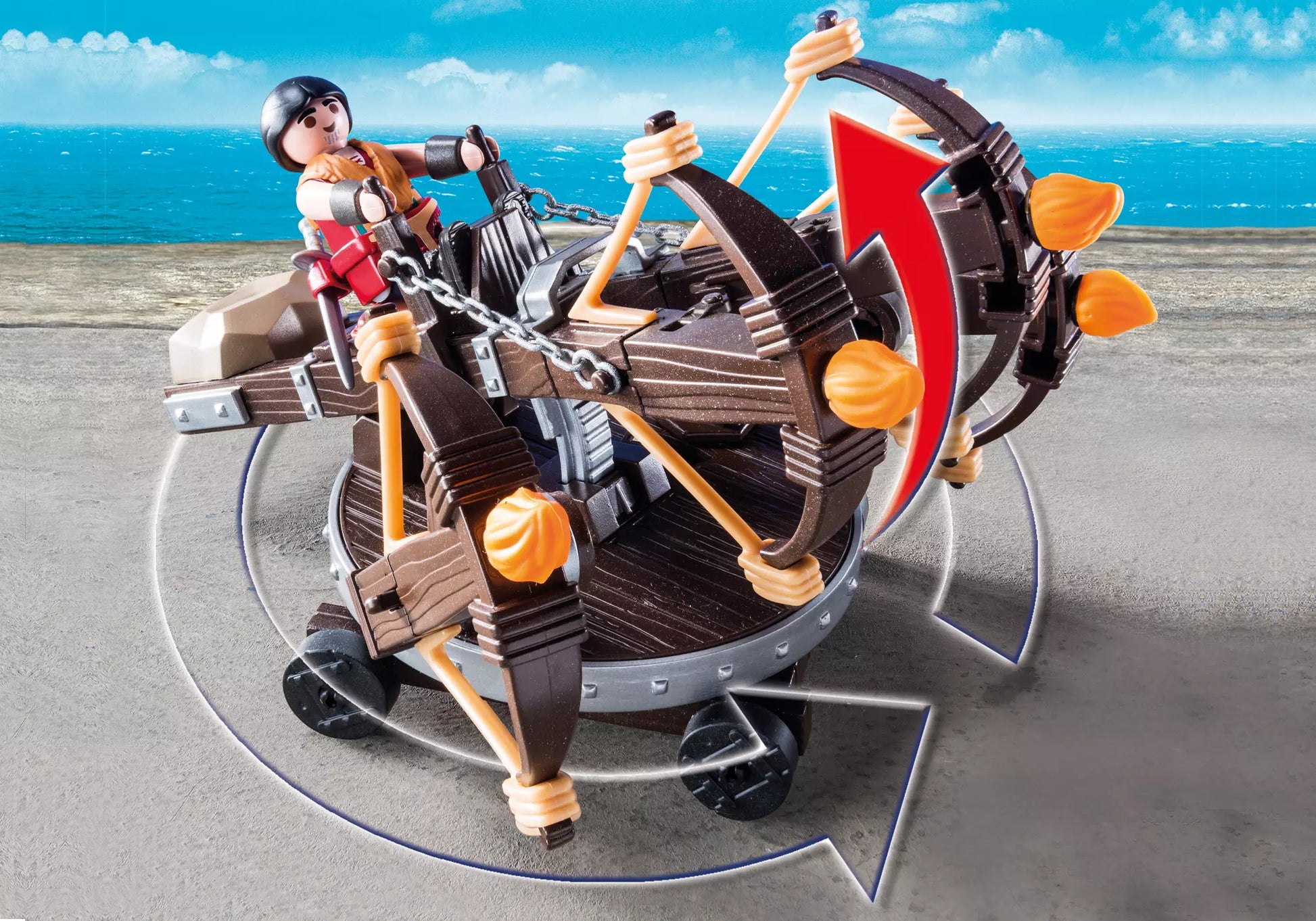 Playmobil 9249 Dragons Eret mit 4-Schuss-Feuer-Balliste - plegobil