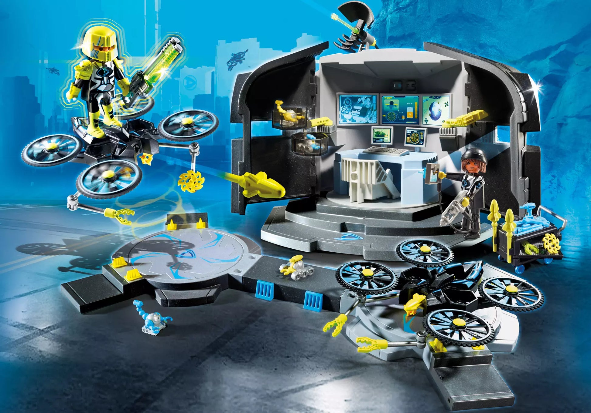 Playmobil 9250 Top Agents Dr. Drones Commando Center - plegobil