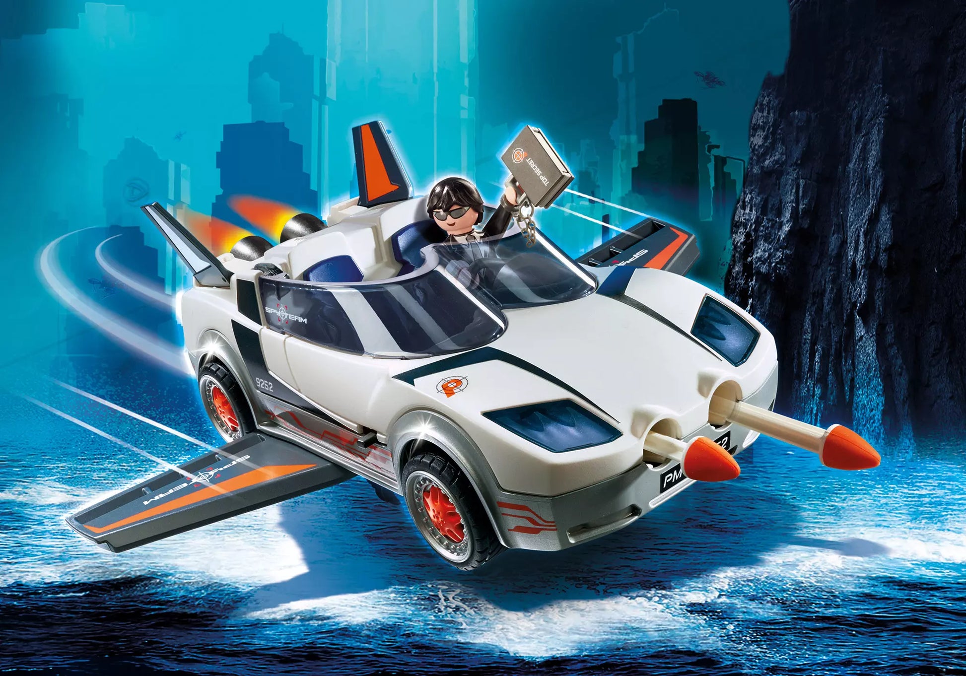 Playmobil 9252 Top Agents Agent Ps Spy Racer - plegobil