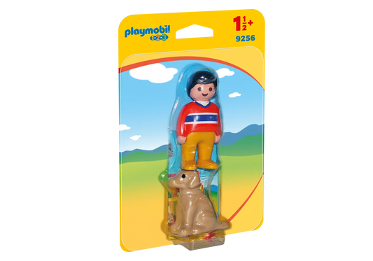 Playmobil 9256 1-2-3 Mann mit Hund - plegobil