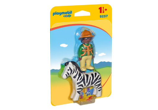 Playmobil 9257 1-2-3 Ranger mit Zebra - plegobil
