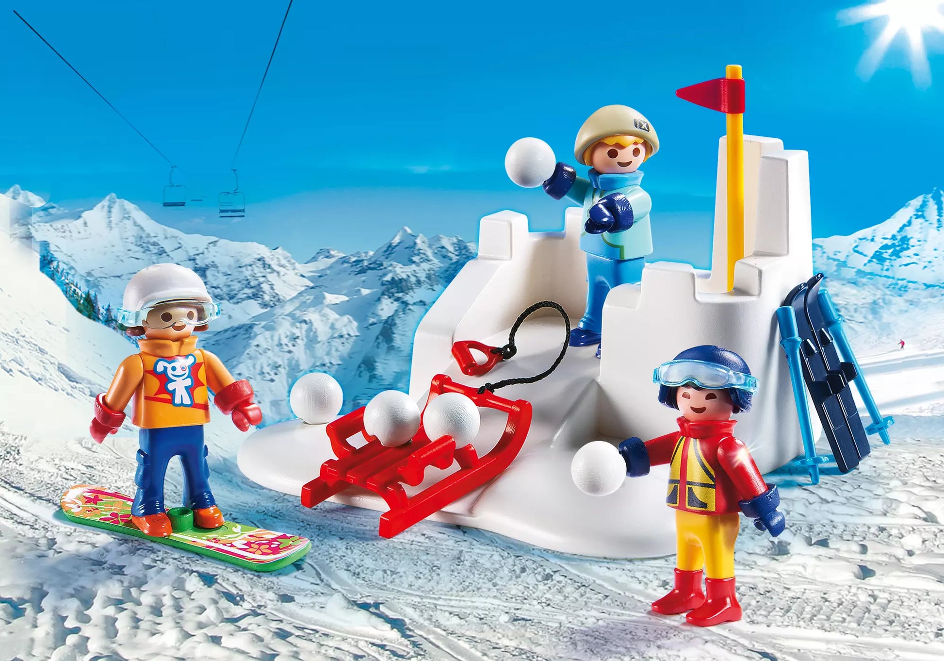 Playmobil 9283 Family Fun Schneeballschlacht - plegobil