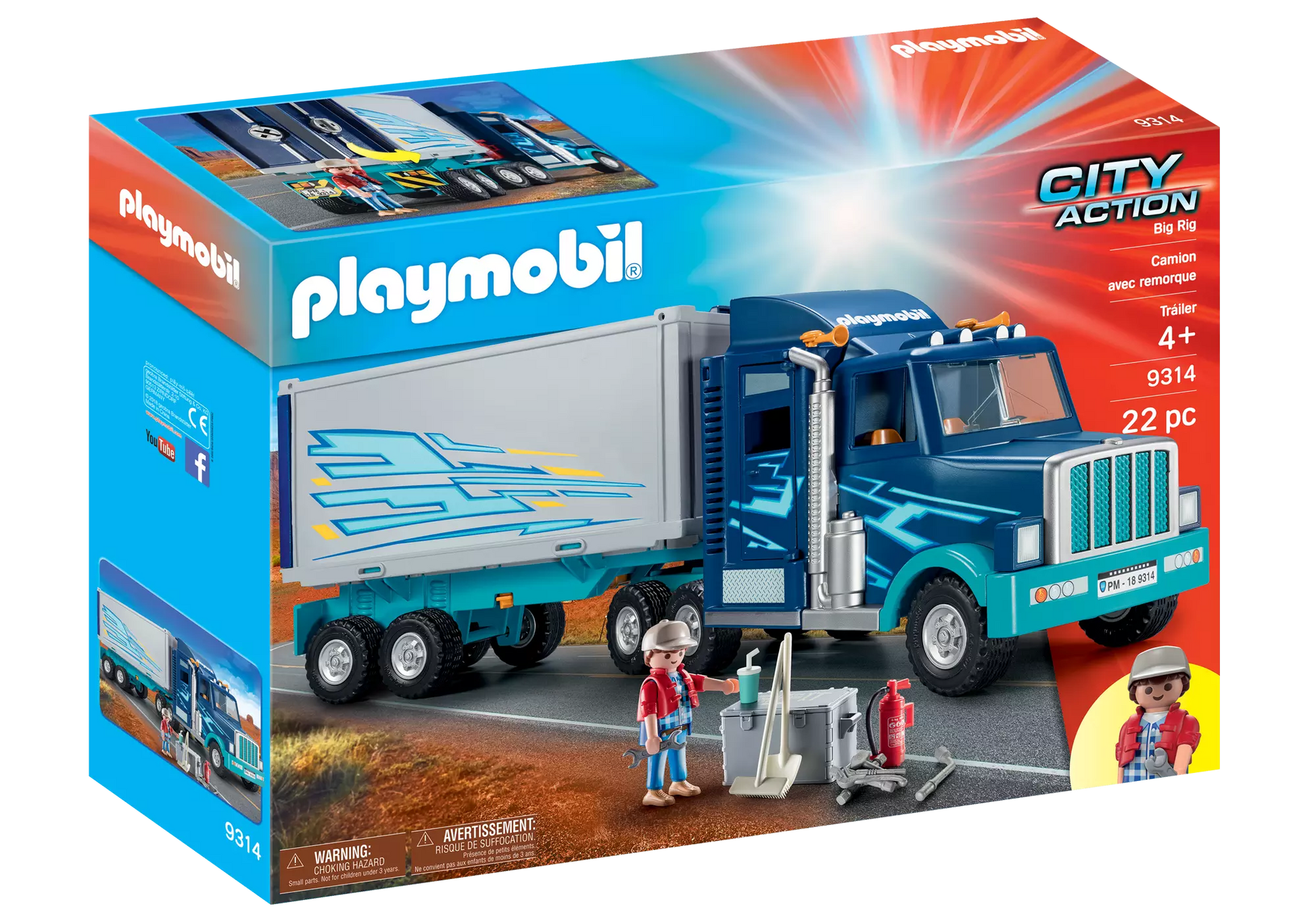 Playmobil 9314 City Action Amerikanischer Big Rig Truck - plegobil