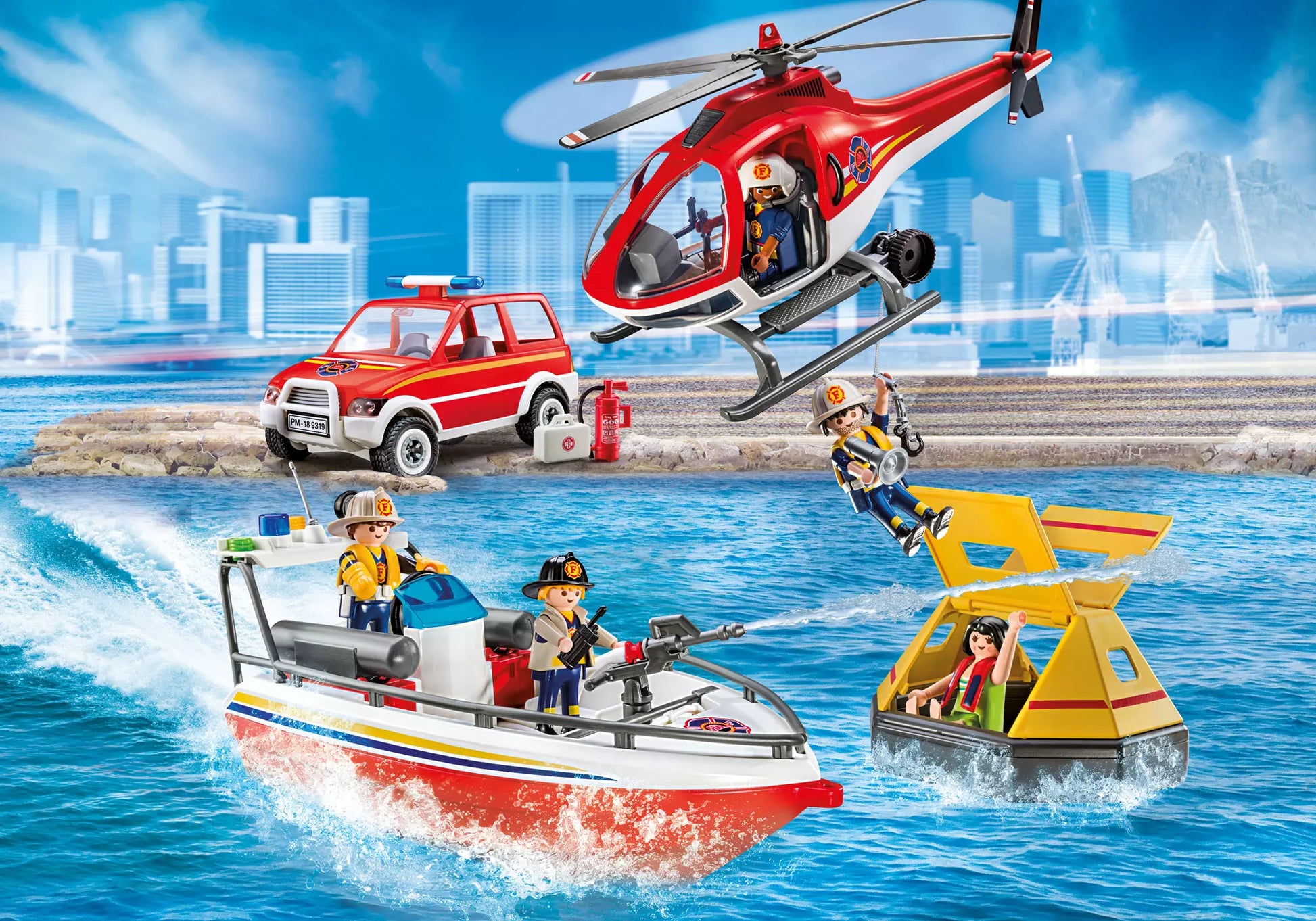 Playmobil 9319 City Action Feuerrettungsmission - plegobil