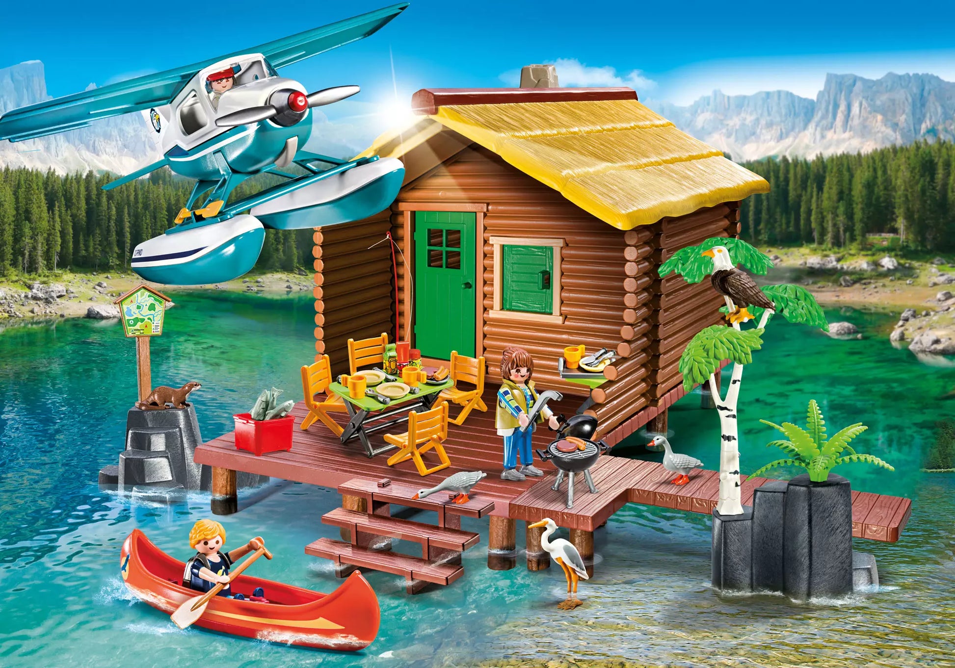 Playmobil 9320 Wild Life Abenteuerurlaub an der Seehütte - plegobil