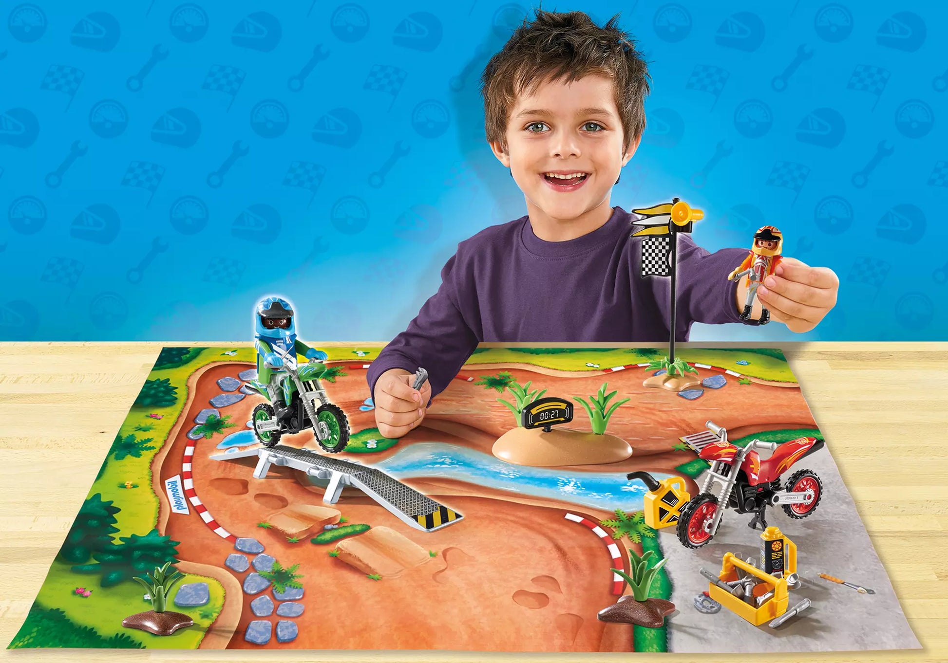 Playmobil 9329 Play Map Motocross - plegobil