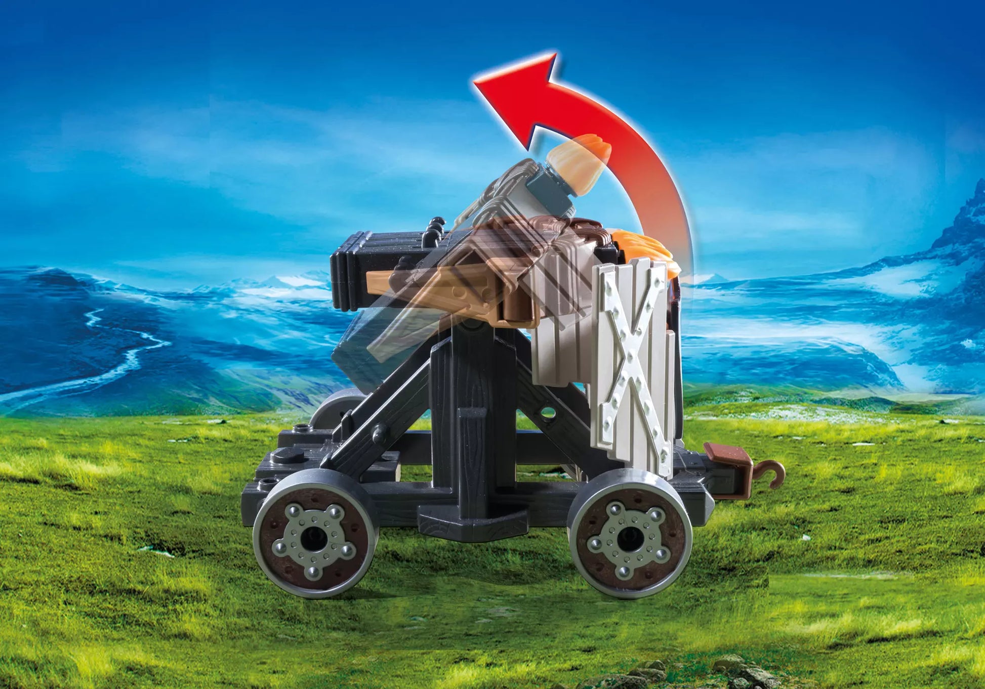 Playmobil 9341 Knights Ponygespann mit Zwergenballiste - plegobil
