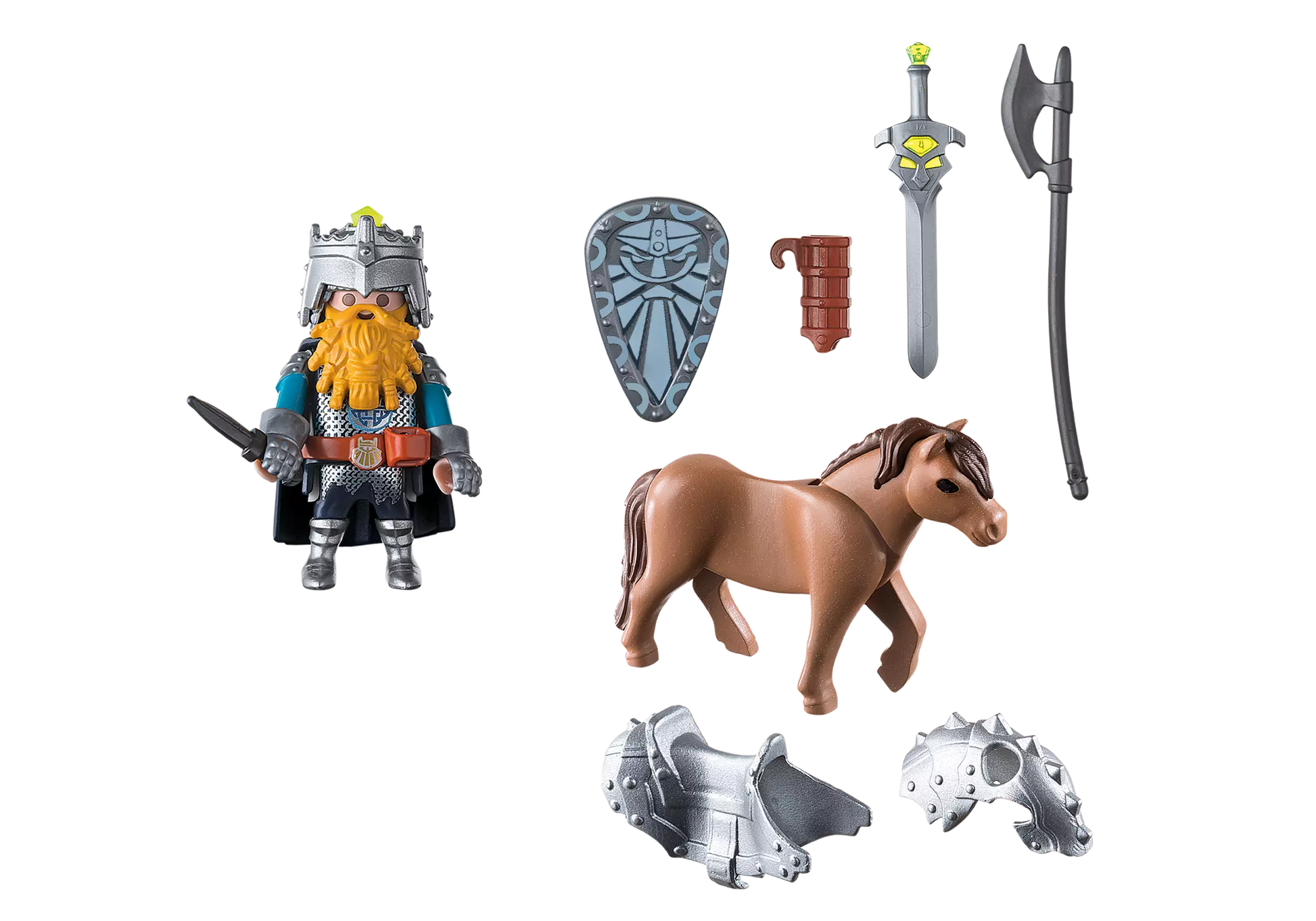 Playmobil 9345 Special Plus Zwerg und Pony mit Rüstung - plegobil