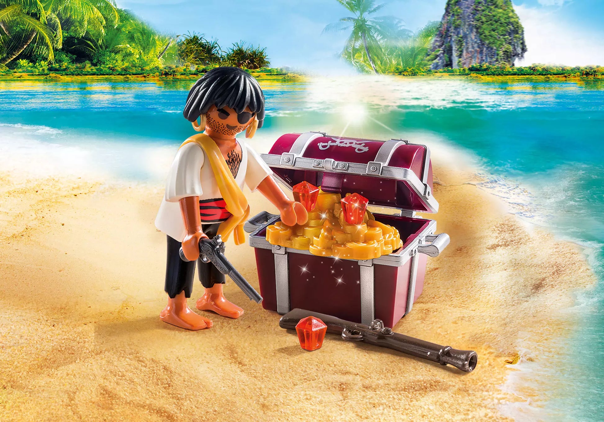 Playmobil 9358 Special Plus Pirat mit Schatzkiste - plegobil