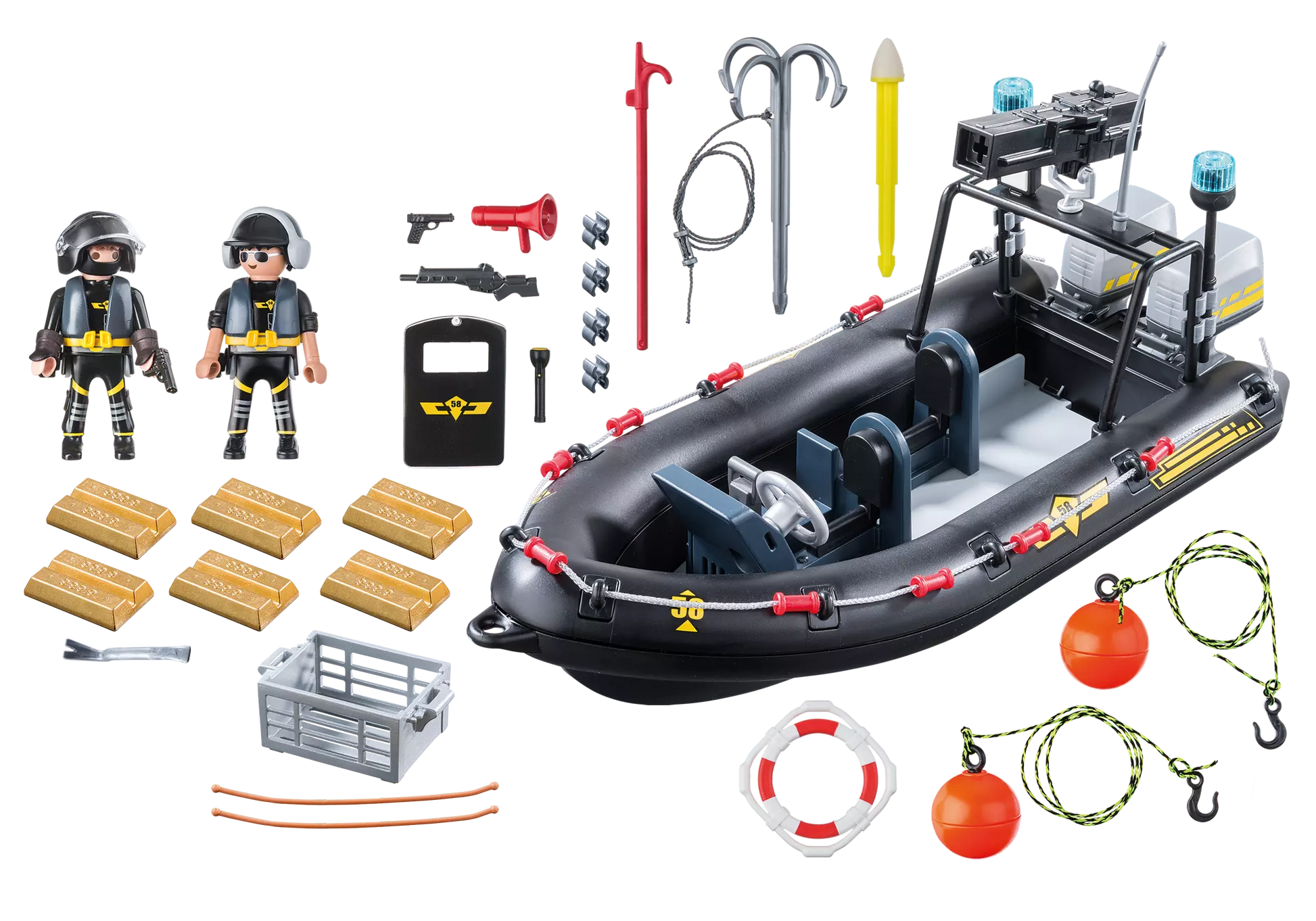 Playmobil 9362 City Action SEK-Schlauchboot - plegobil