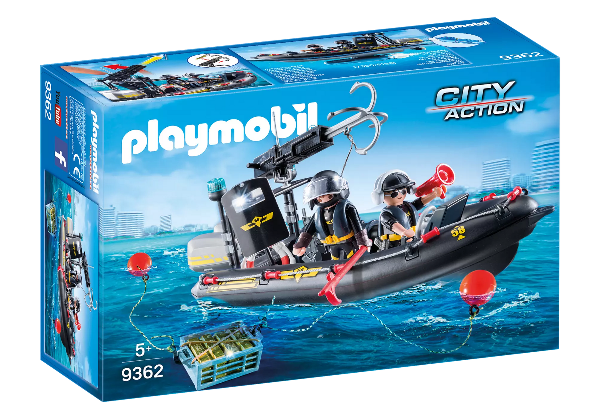 Playmobil 9362 City Action SEK-Schlauchboot - plegobil