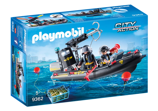 Playmobil 9362 City Action SEK-Schlauchboot - plegobil