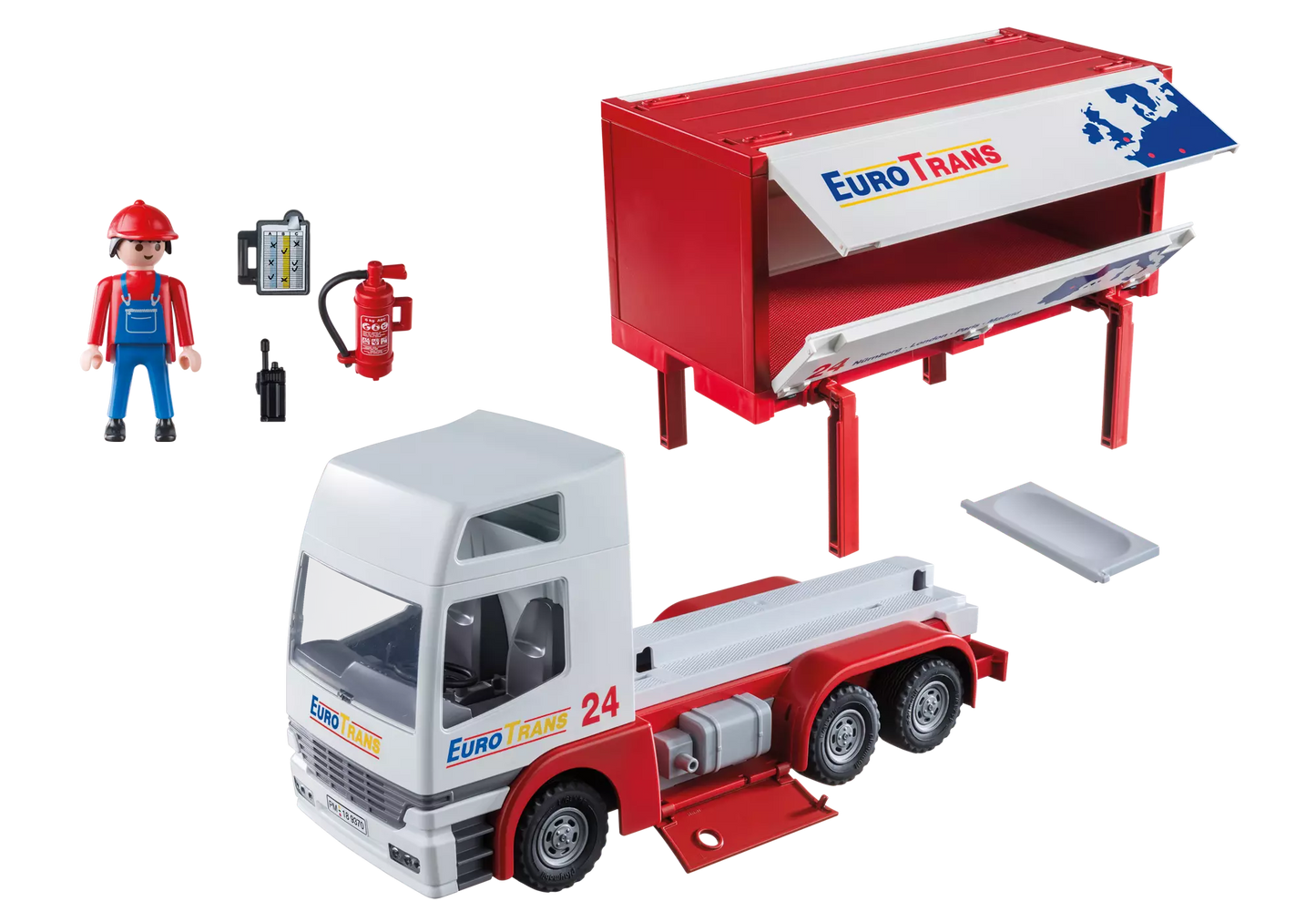 Playmobil 9370 City Action Lastwagen Euro Trans Container - plegobil