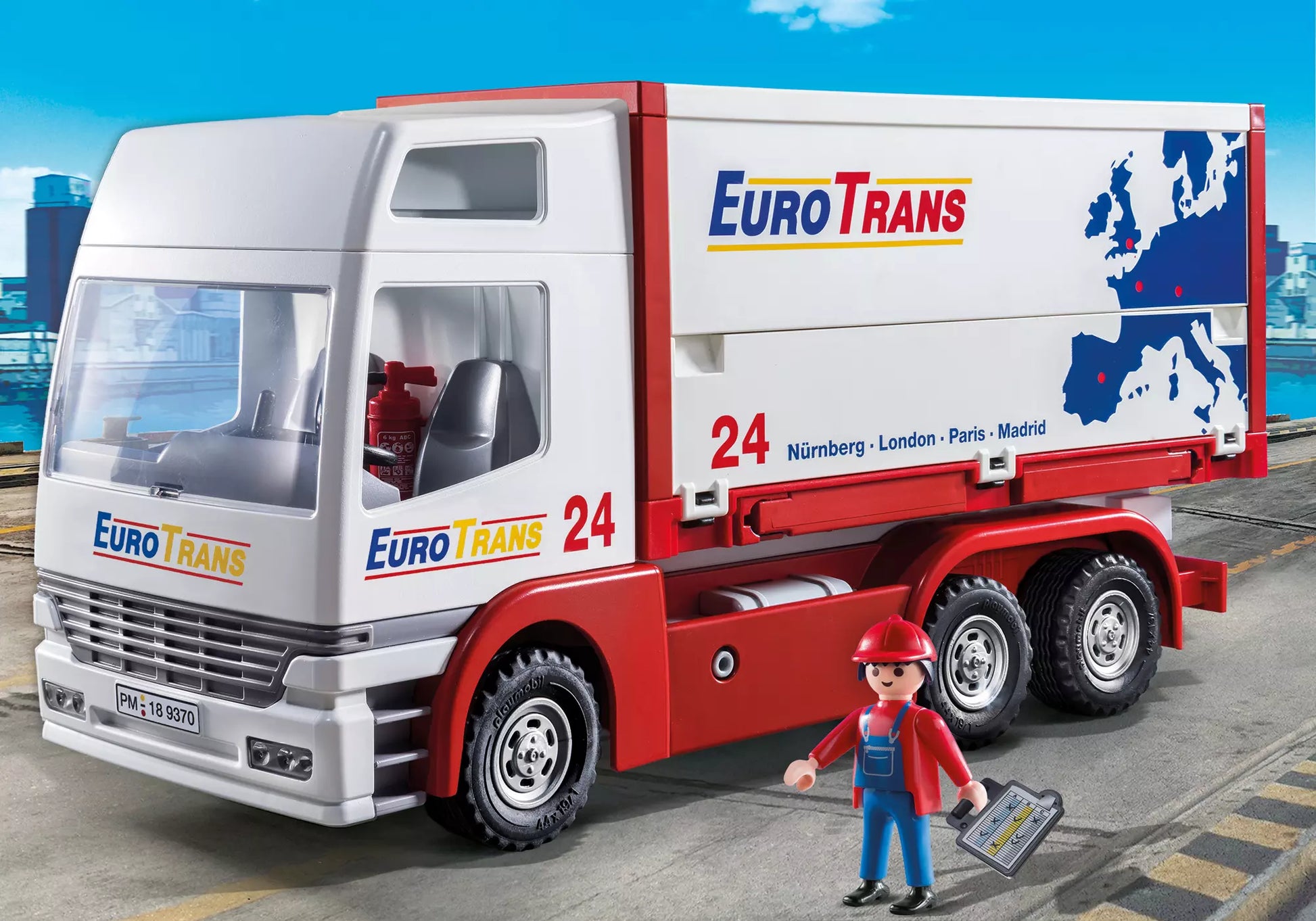 Playmobil 9370 City Action Lastwagen Euro Trans Container - plegobil