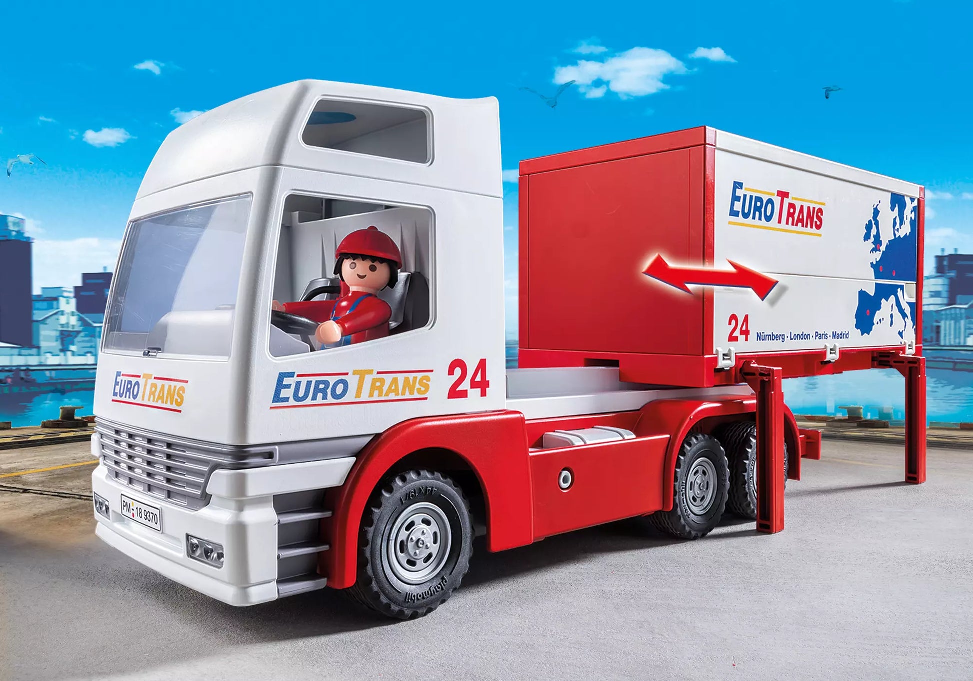Playmobil 9370 City Action Lastwagen Euro Trans Container - plegobil