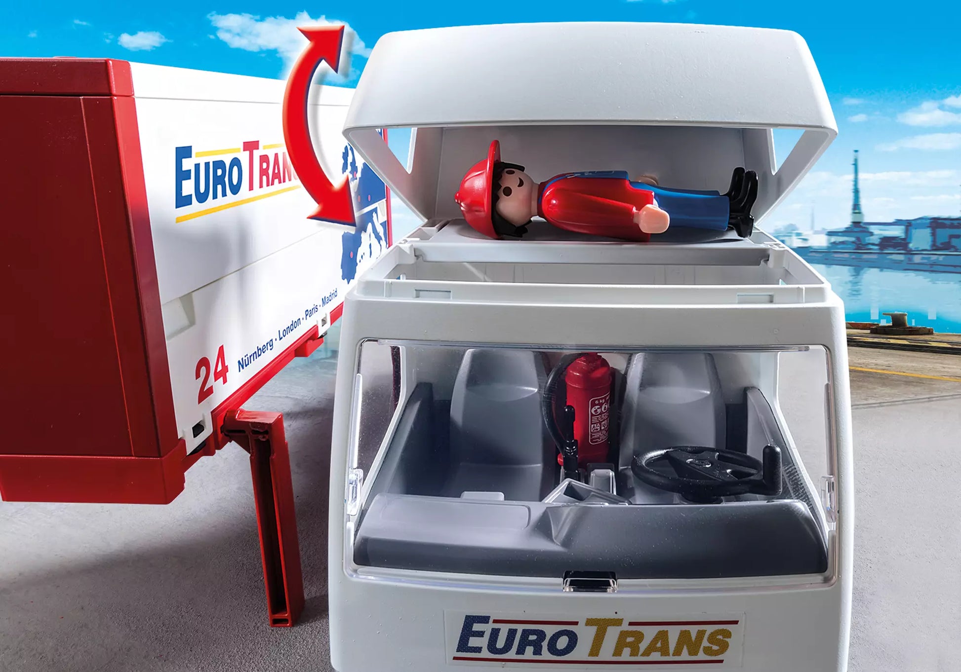 Playmobil 9370 City Action Lastwagen Euro Trans Container - plegobil