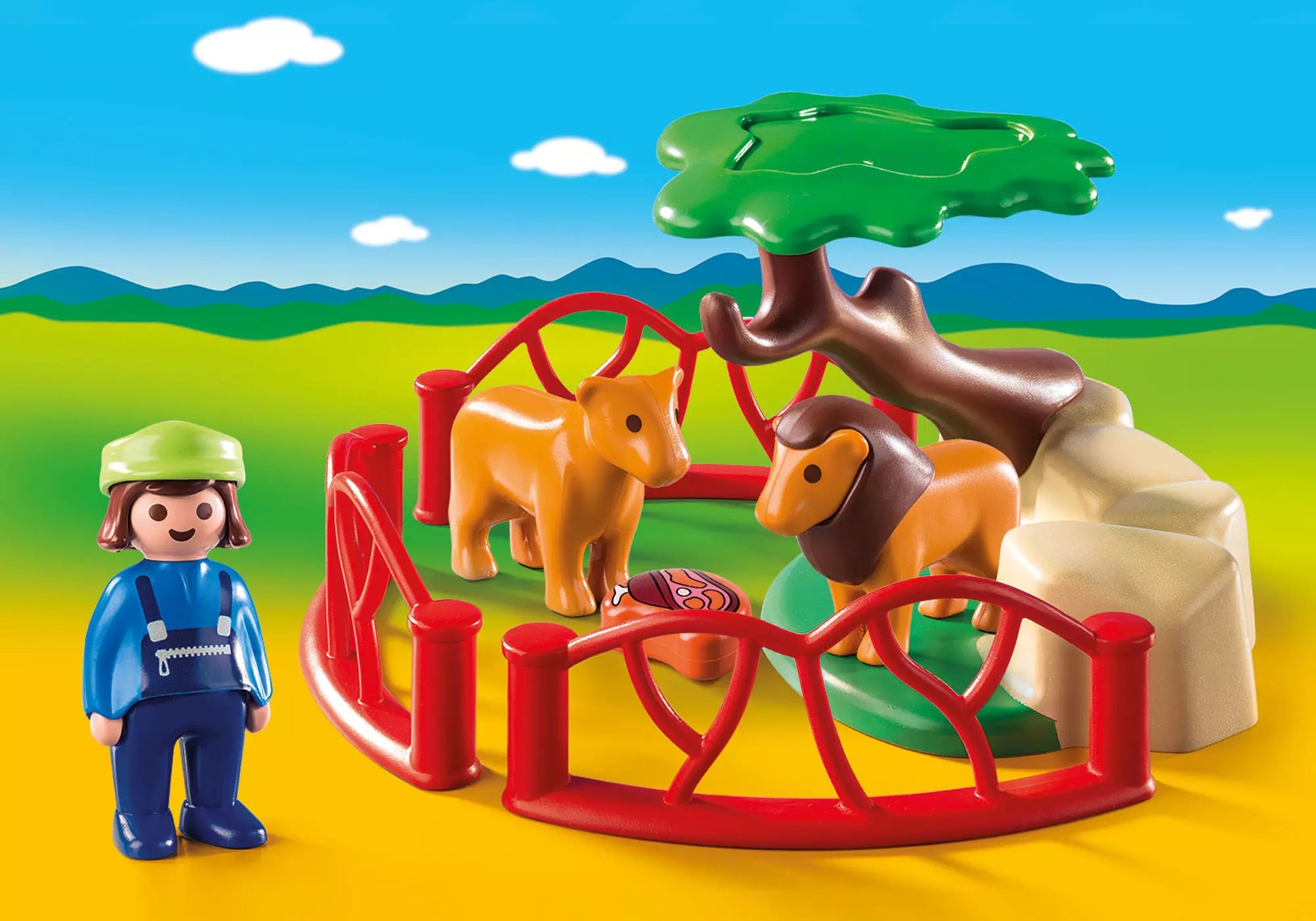 Playmobil 9378 1-2-3 Löwengehege - plegobil