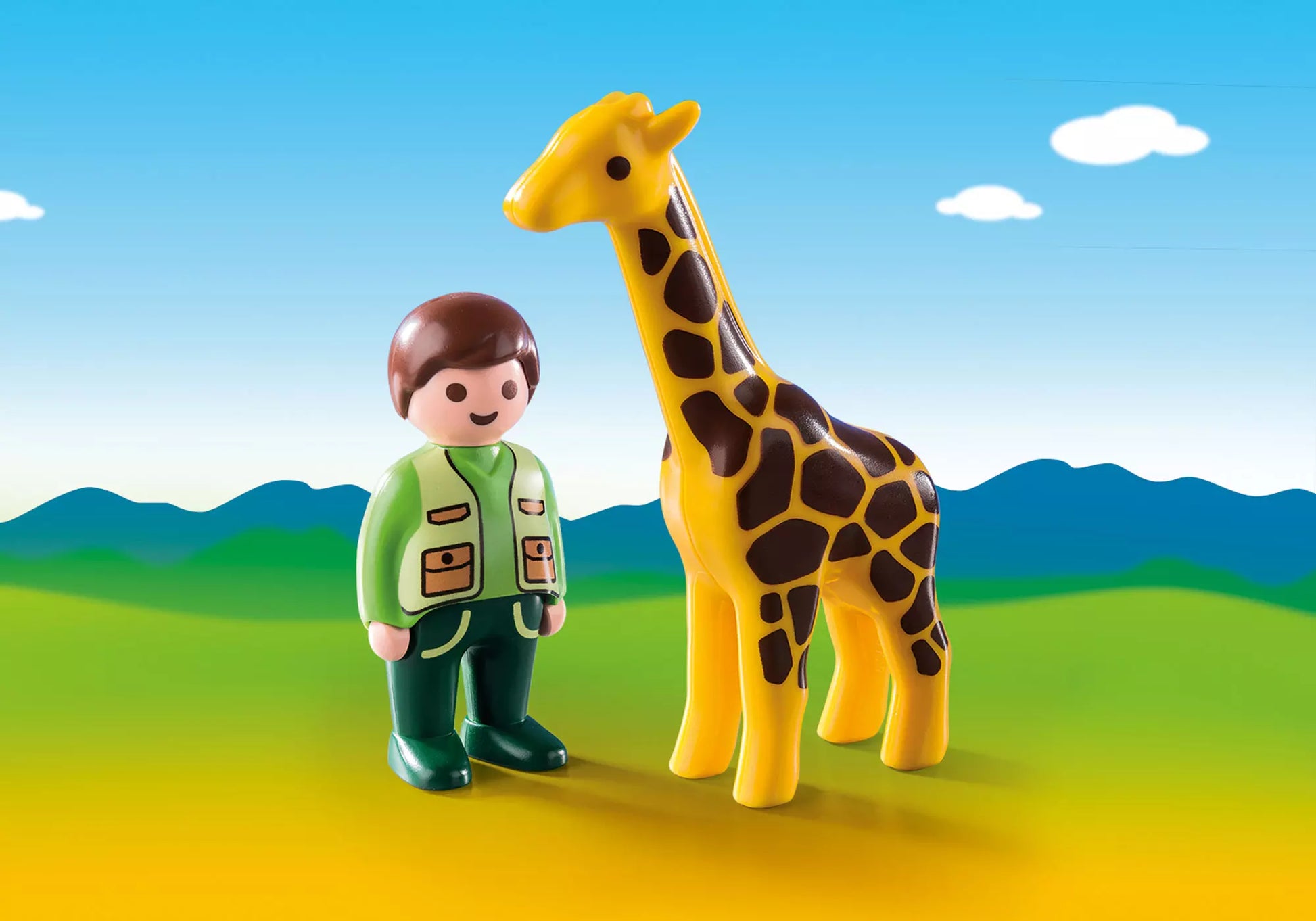 Playmobil 9380 1-2-3 Tierpfleger mit Giraffe - plegobil