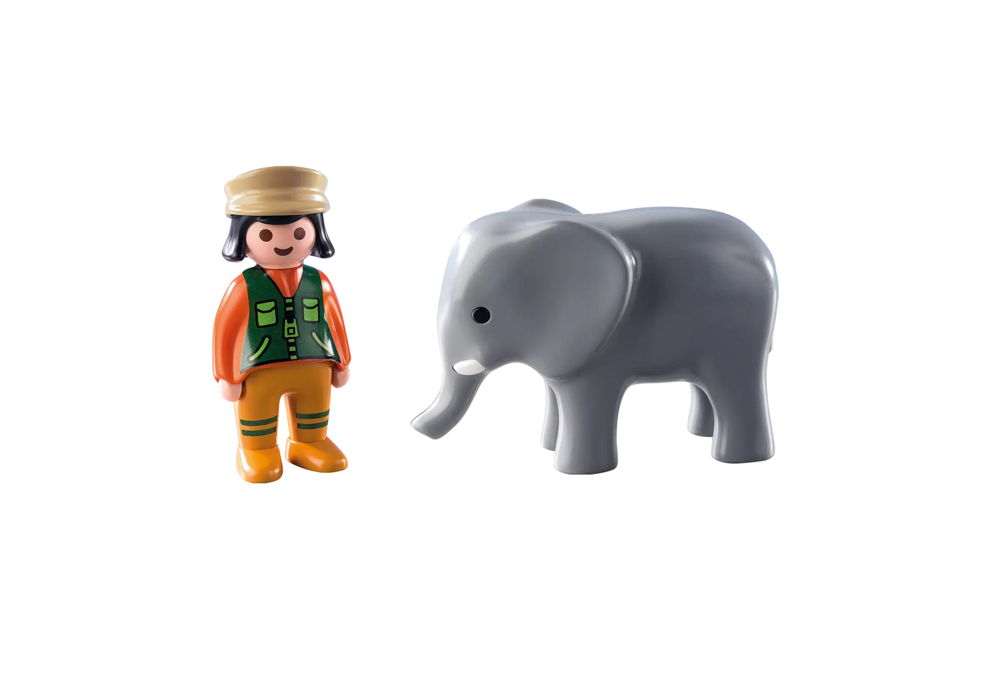 Playmobil 9381 1-2-3 Tierpflegerin mit Elefant - plegobil