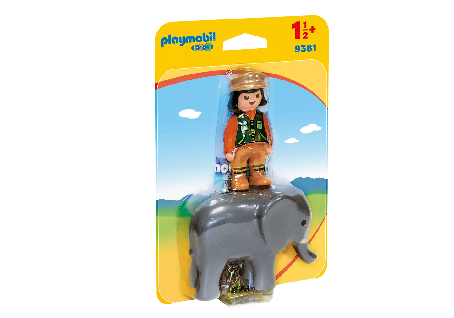 Playmobil 9381 1-2-3 Tierpflegerin mit Elefant - plegobil