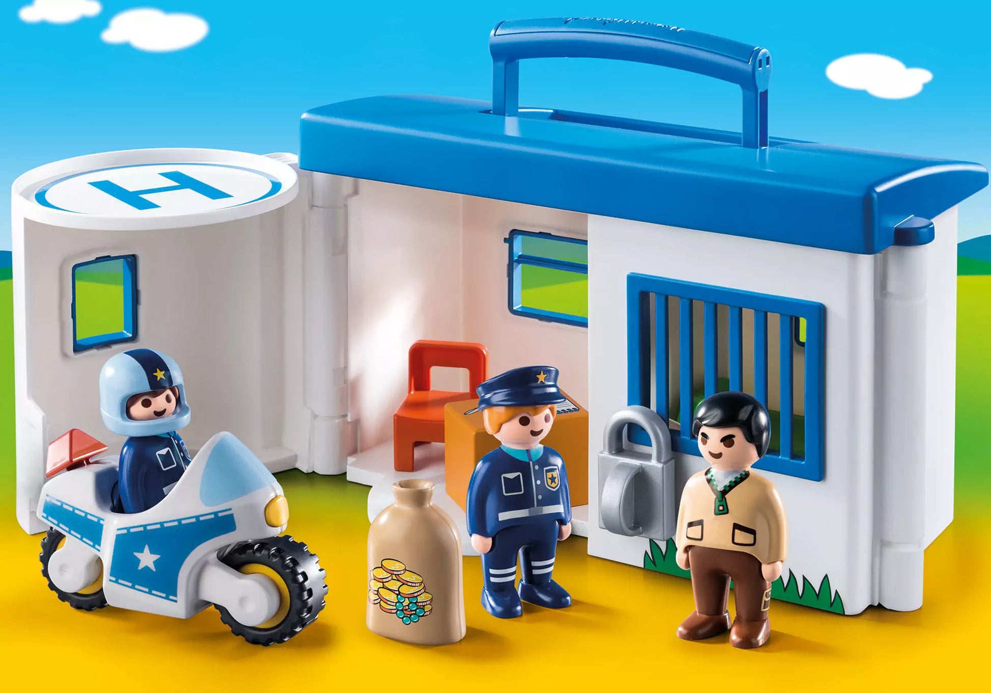 Playmobil 9382 1-2-3 Mein Mitnehm Polizeistation - plegobil