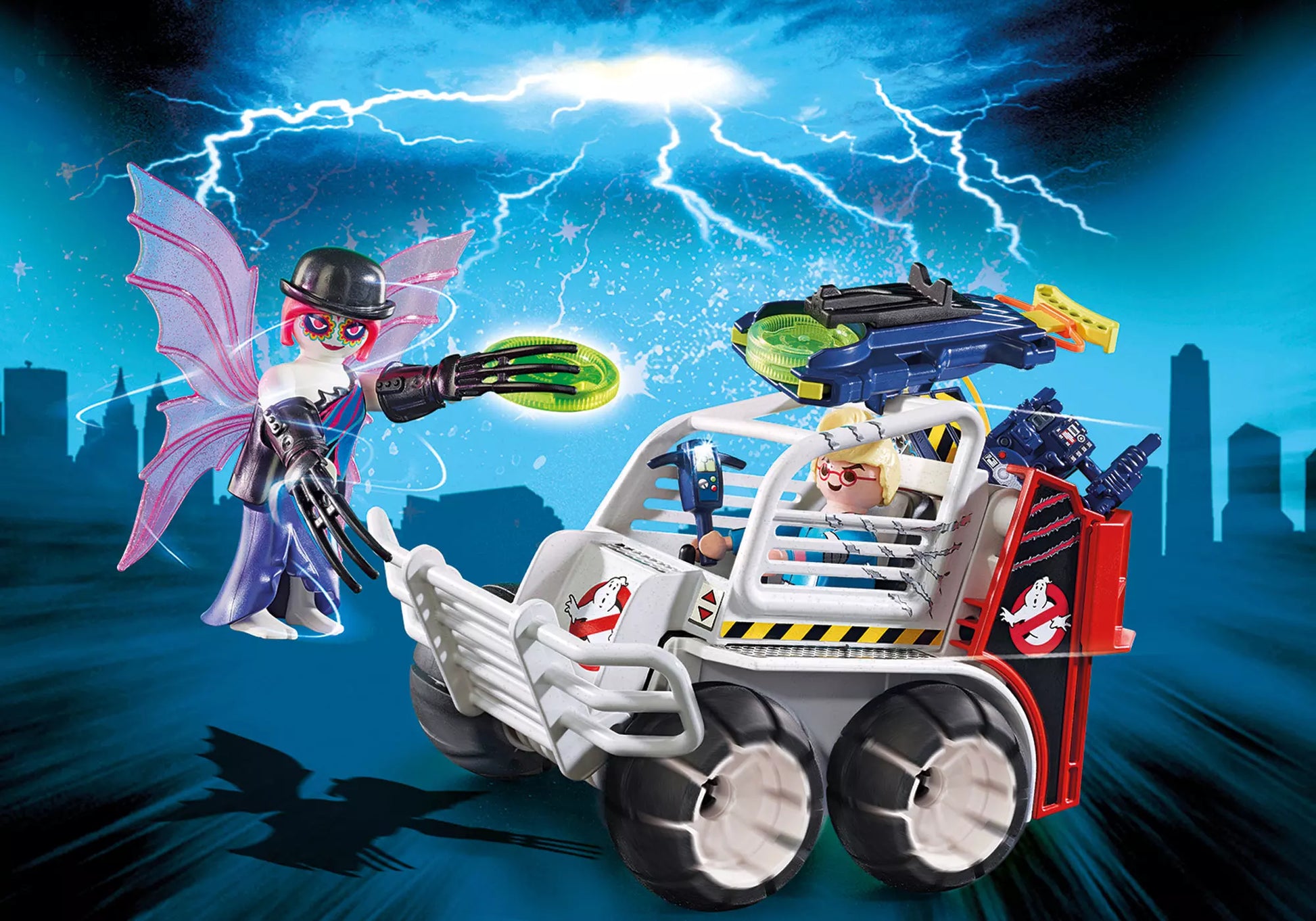 Playmobil 9386 Ghostbusters Spengler mit Käfigfahrzeug - plegobil