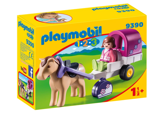 Playmobil 9390 1-2-3 Pferdekutsche - plegobil