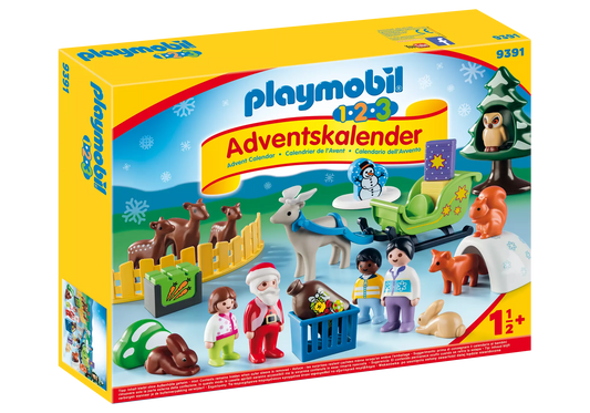 Playmobil 9391 1-2-3 Adventskalender Waldweihnacht der Tiere - plegobil