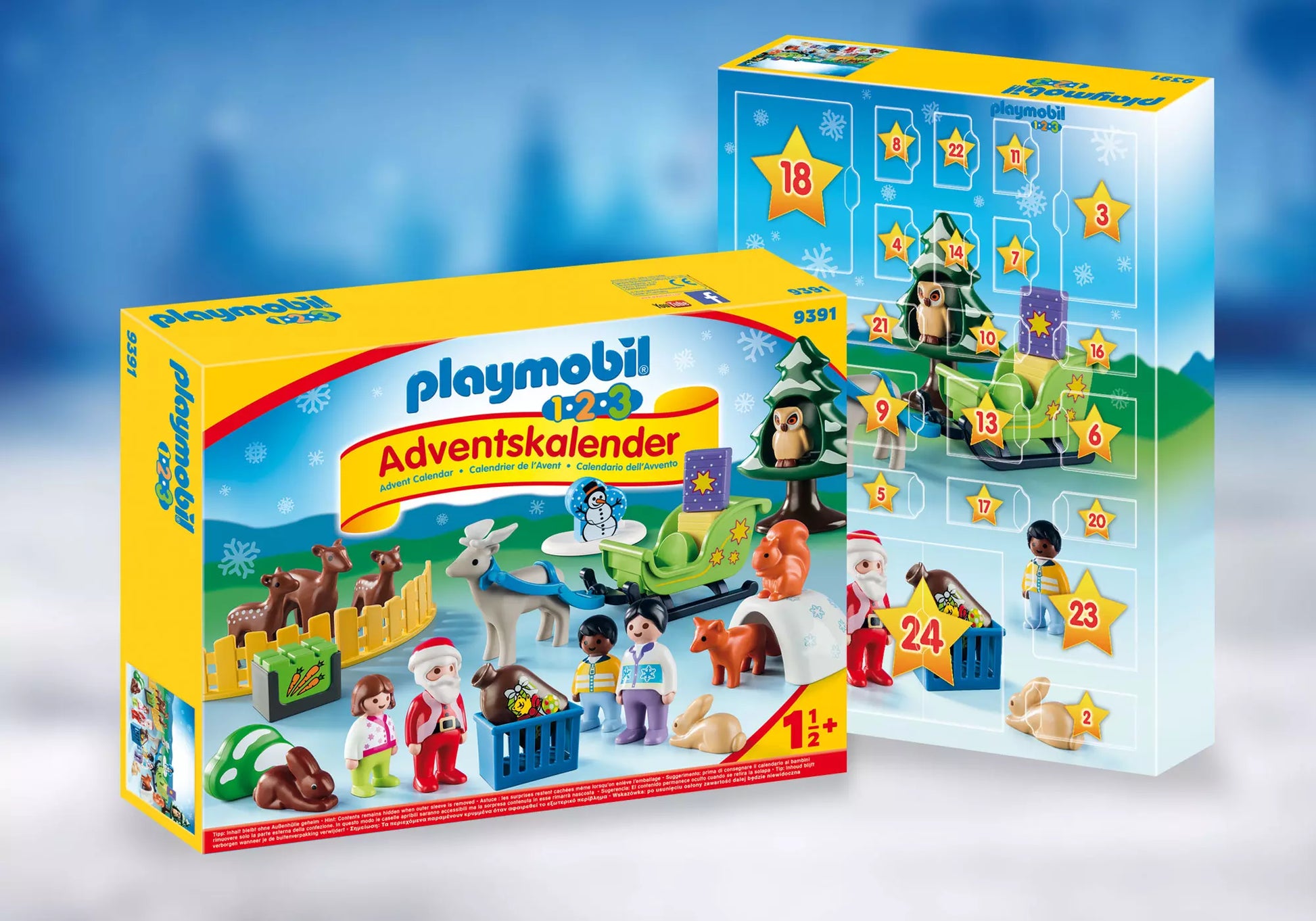 Playmobil 9391 1-2-3 Adventskalender Waldweihnacht der Tiere - plegobil