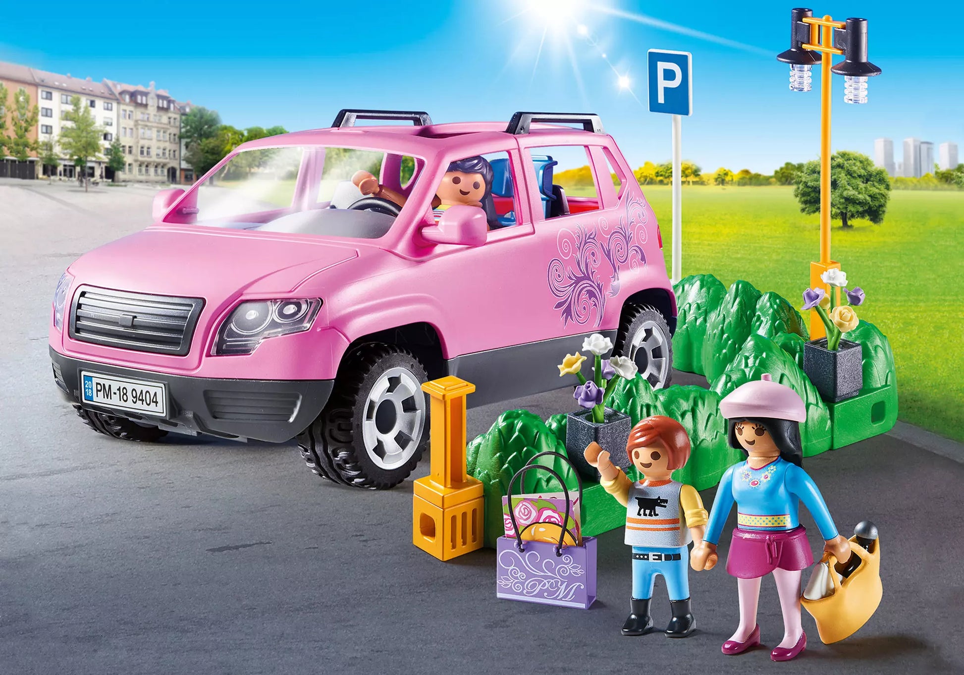Playmobil 9404 City Life Familien-PKW mit Parkbucht - plegobil