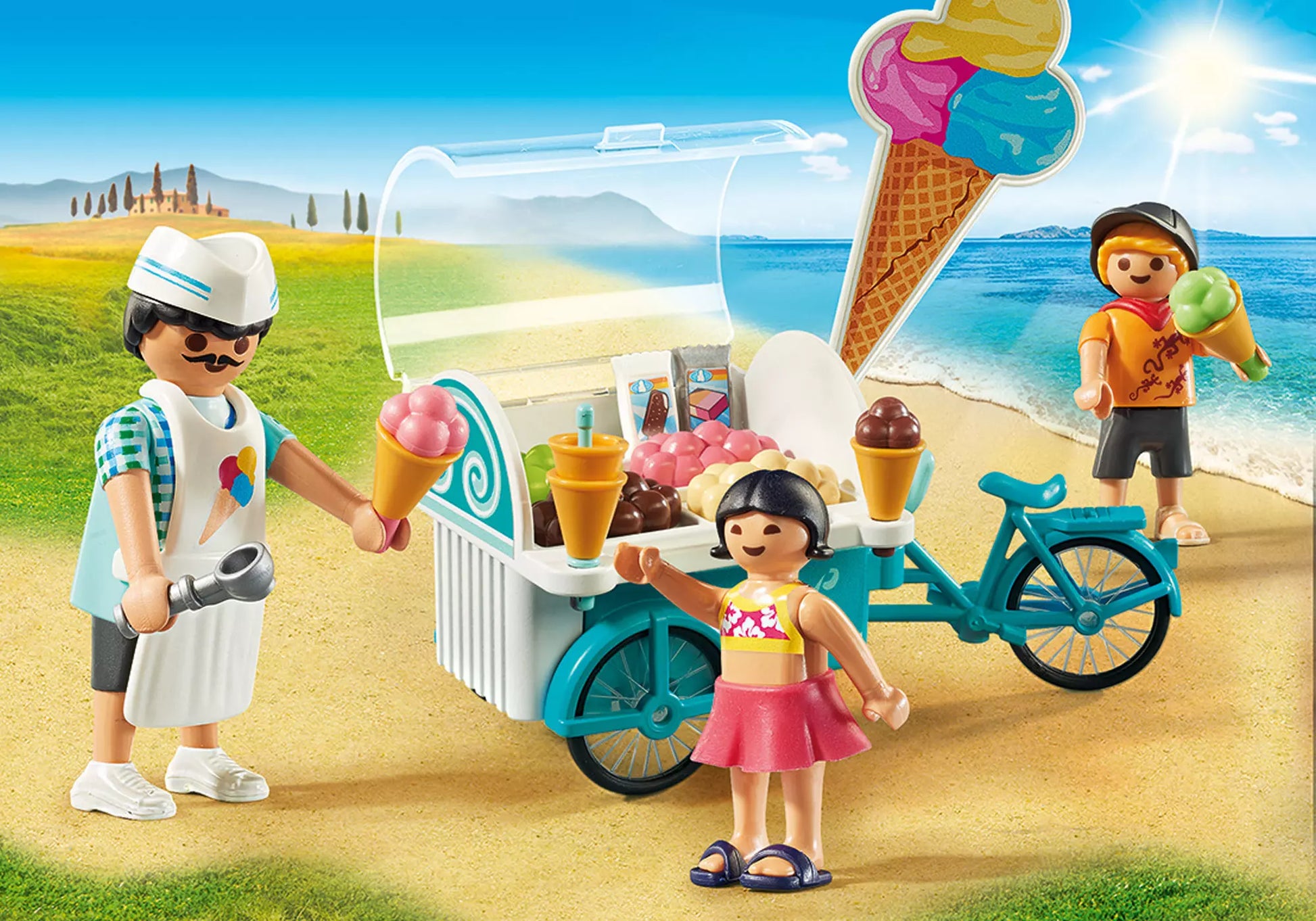 Playmobil 9426 Family Fun Fahrrad mit Eiswagen - plegobil