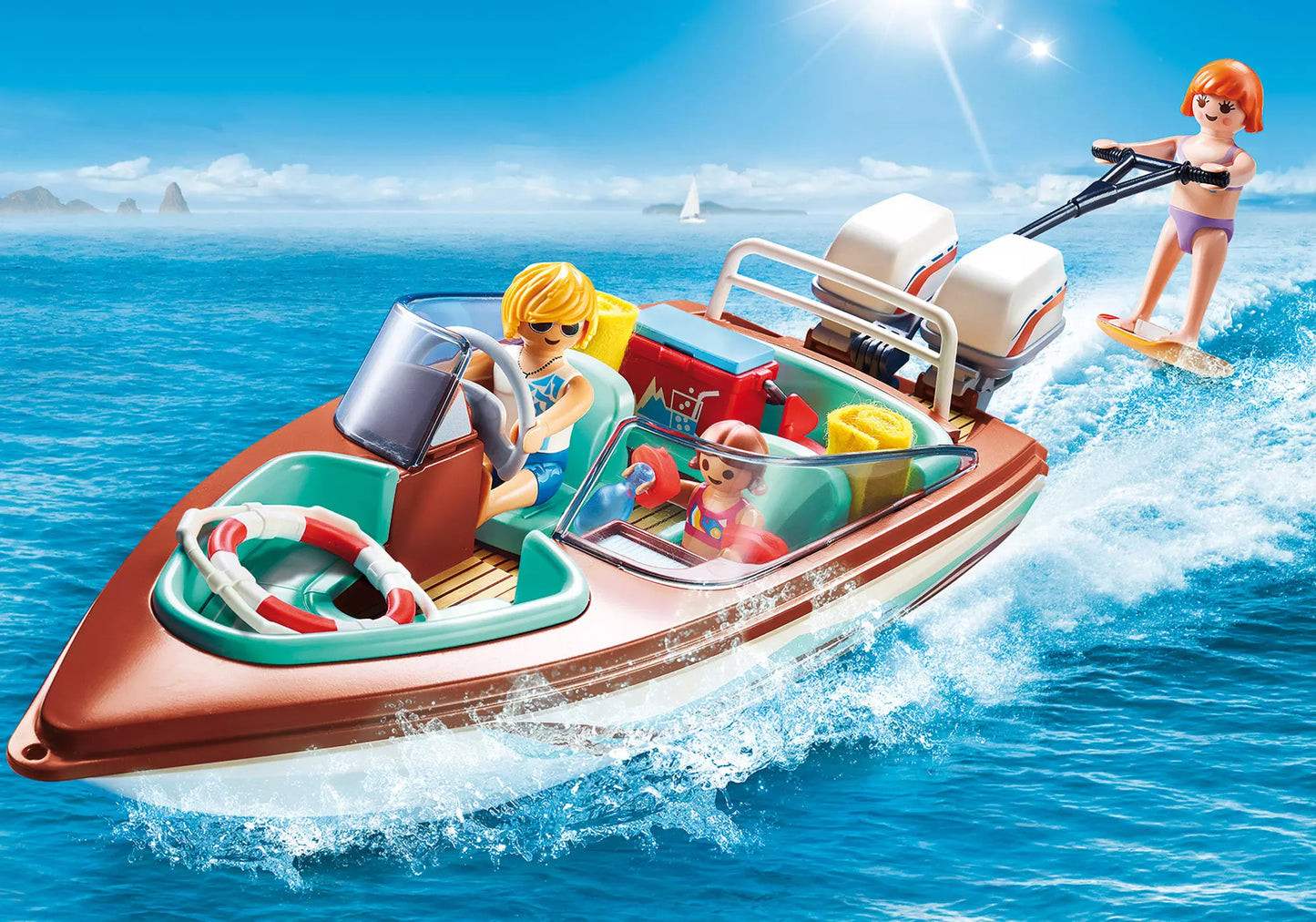 Playmobil 9428 Family Fun Motorboot mit Unterwassermotor - plegobil