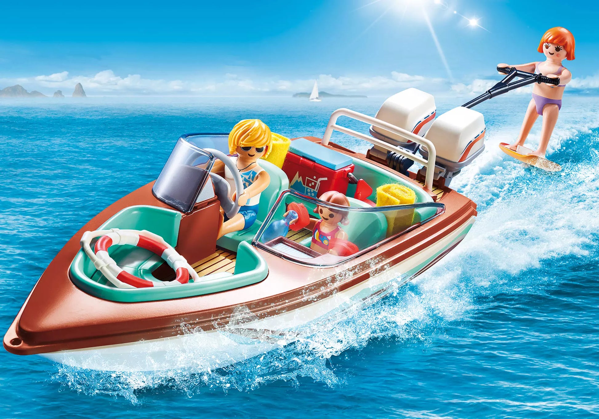 Playmobil 9428 Family Fun Motorboot mit Unterwassermotor - plegobil