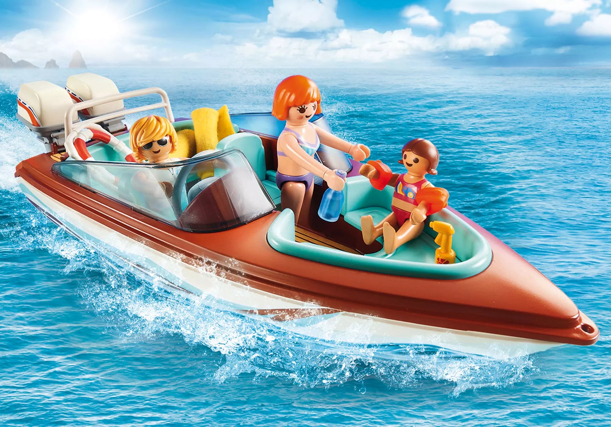 Playmobil 9428 Family Fun Motorboot mit Unterwassermotor - plegobil