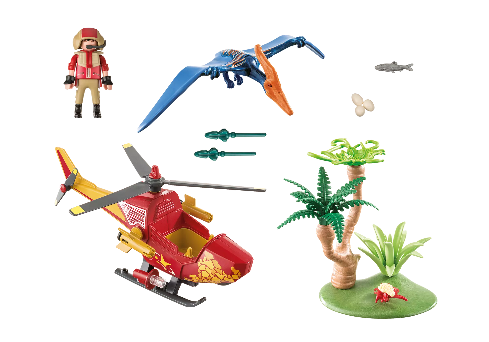 Playmobil 9430 Explorers Helikopter mit Flugsaurier - plegobil