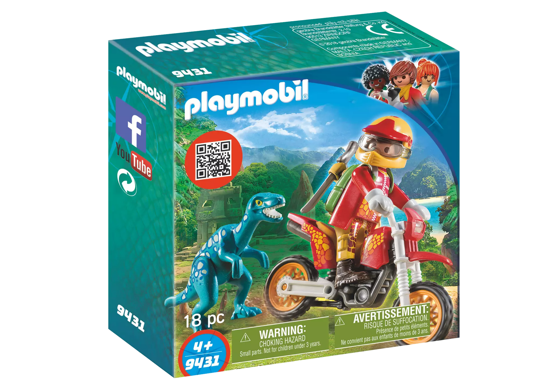 Playmobil 9431 Motocross-Bike mit Raptor - plegobil