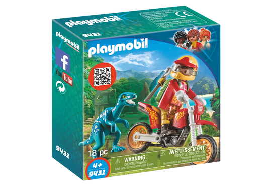 Playmobil 9431 Motocross-Bike mit Raptor - plegobil