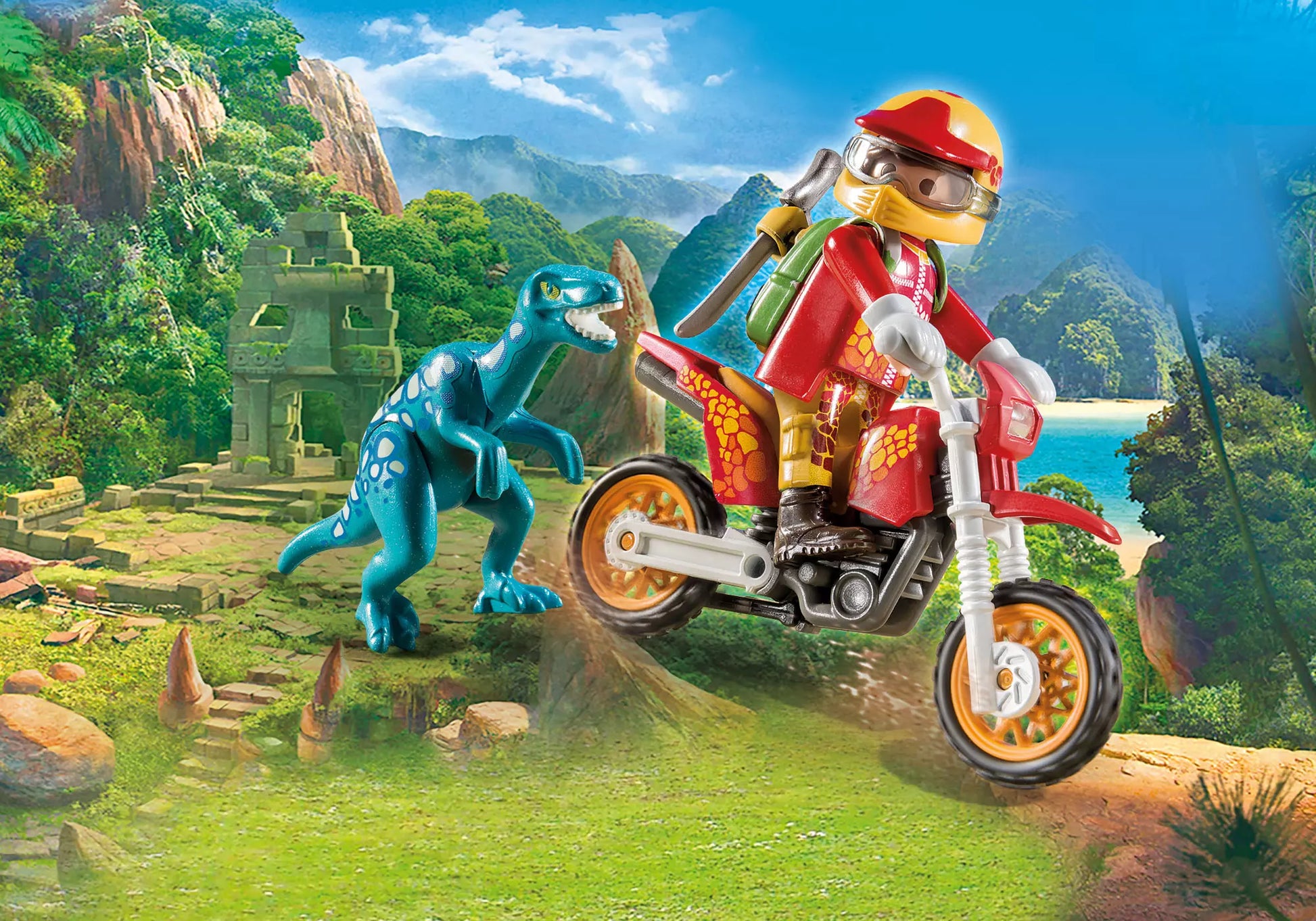 Playmobil 9431 Motocross-Bike mit Raptor - plegobil