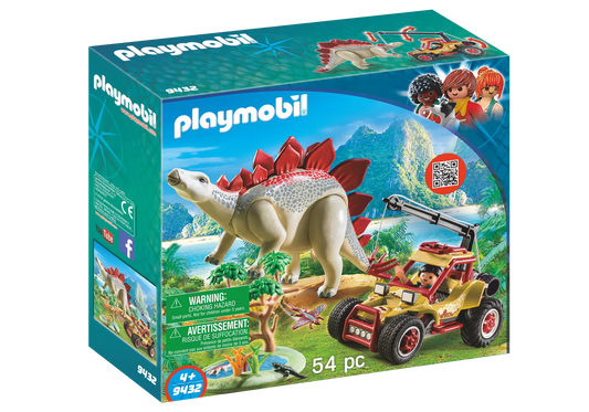 Playmobil 9432 Dinos Forschermobil mit Stegosaurus und Seilwinde - plegobil