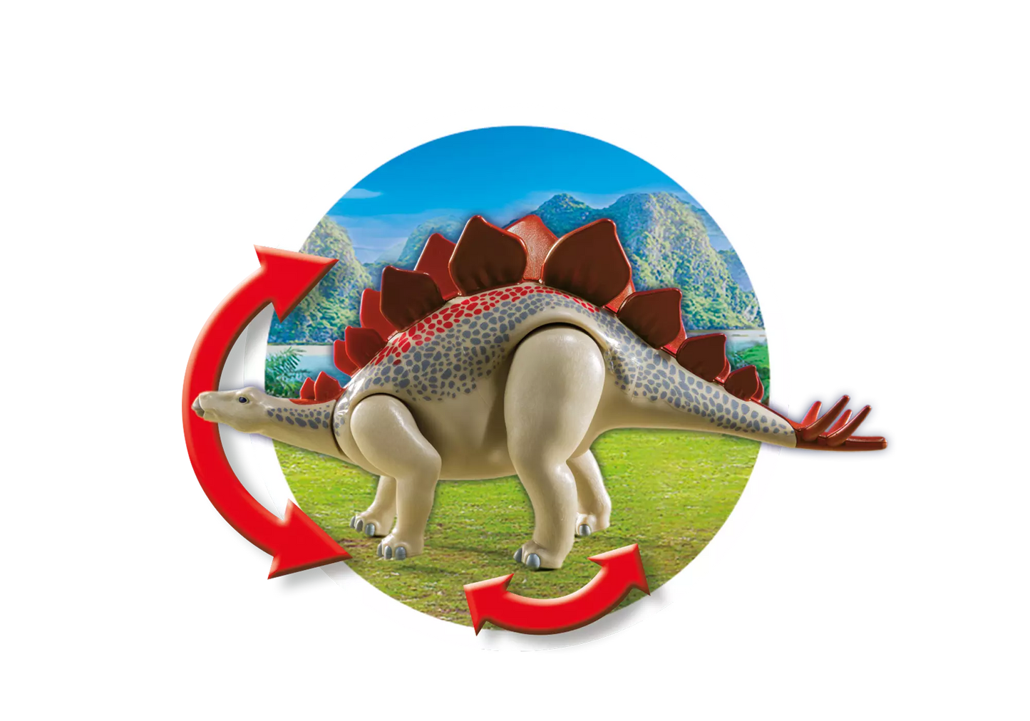 Playmobil 9432 Dinos Forschermobil mit Stegosaurus und Seilwinde - plegobil