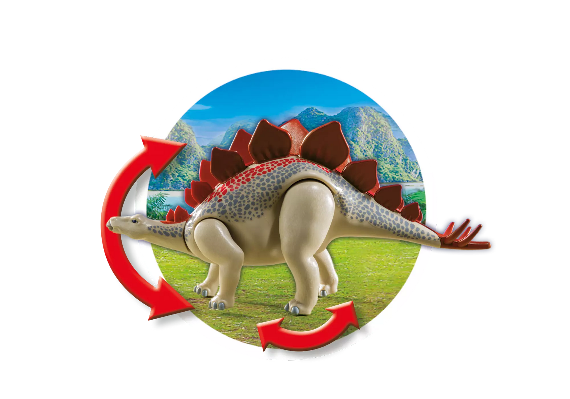 Playmobil 9432 Dinos Forschermobil mit Stegosaurus und Seilwinde - plegobil