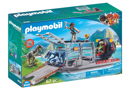 Playmobil 9433 Dinos Propellerboot mit Dinokäfig - plegobil