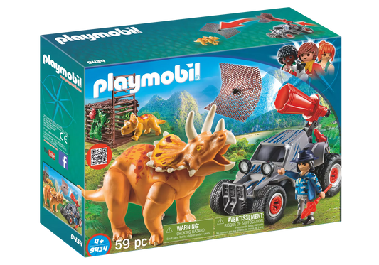 Playmobil 9434 Dinos Offroader mit Dino-Fangnetz - plegobil