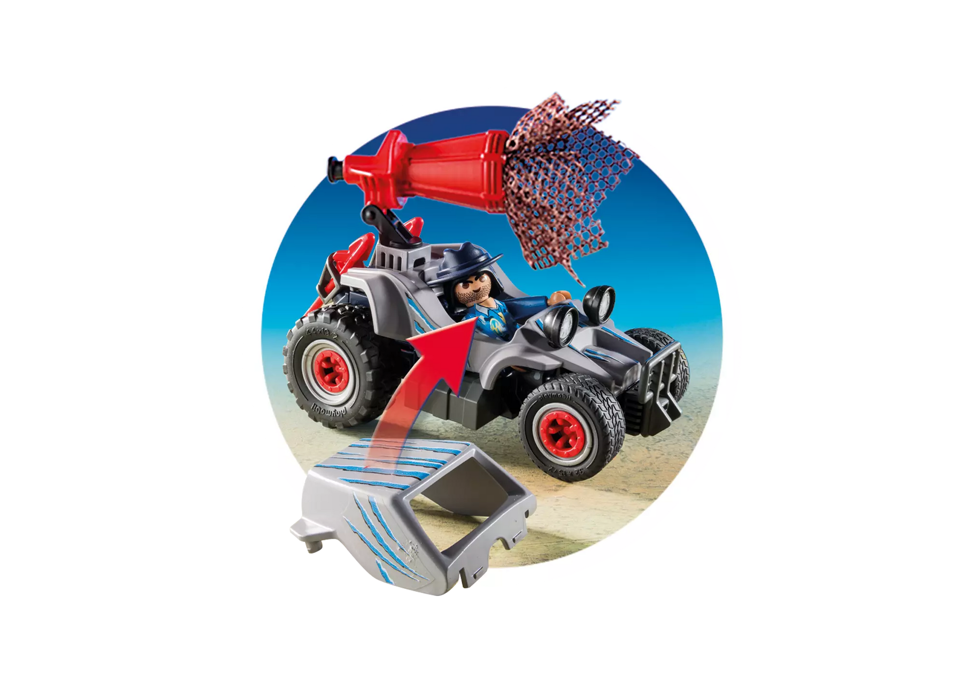 Playmobil 9434 Dinos Offroader mit Dino-Fangnetz - plegobil