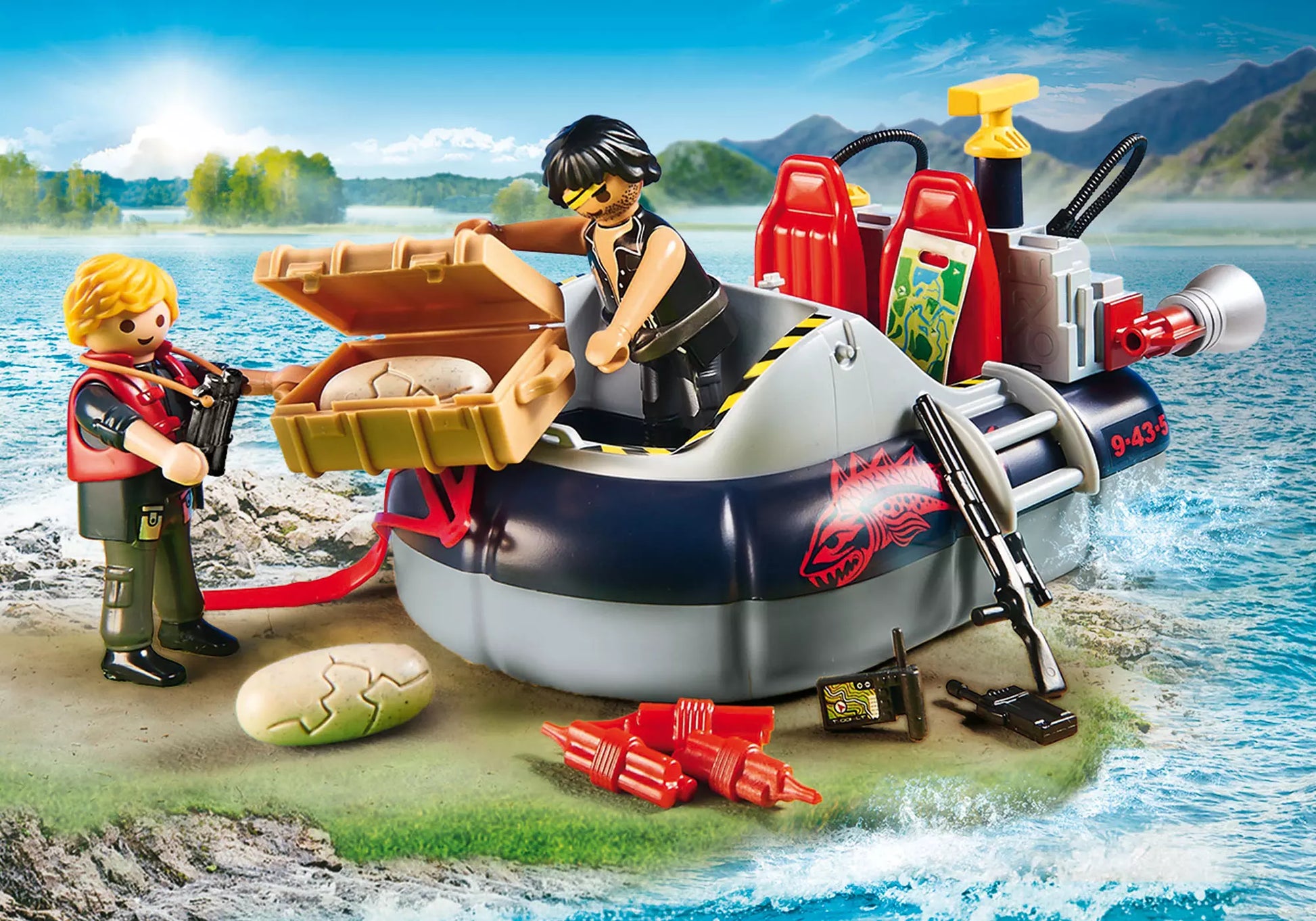 Playmobil 9435 Action Luftkissenboot mit Unterwassermotor - plegobil